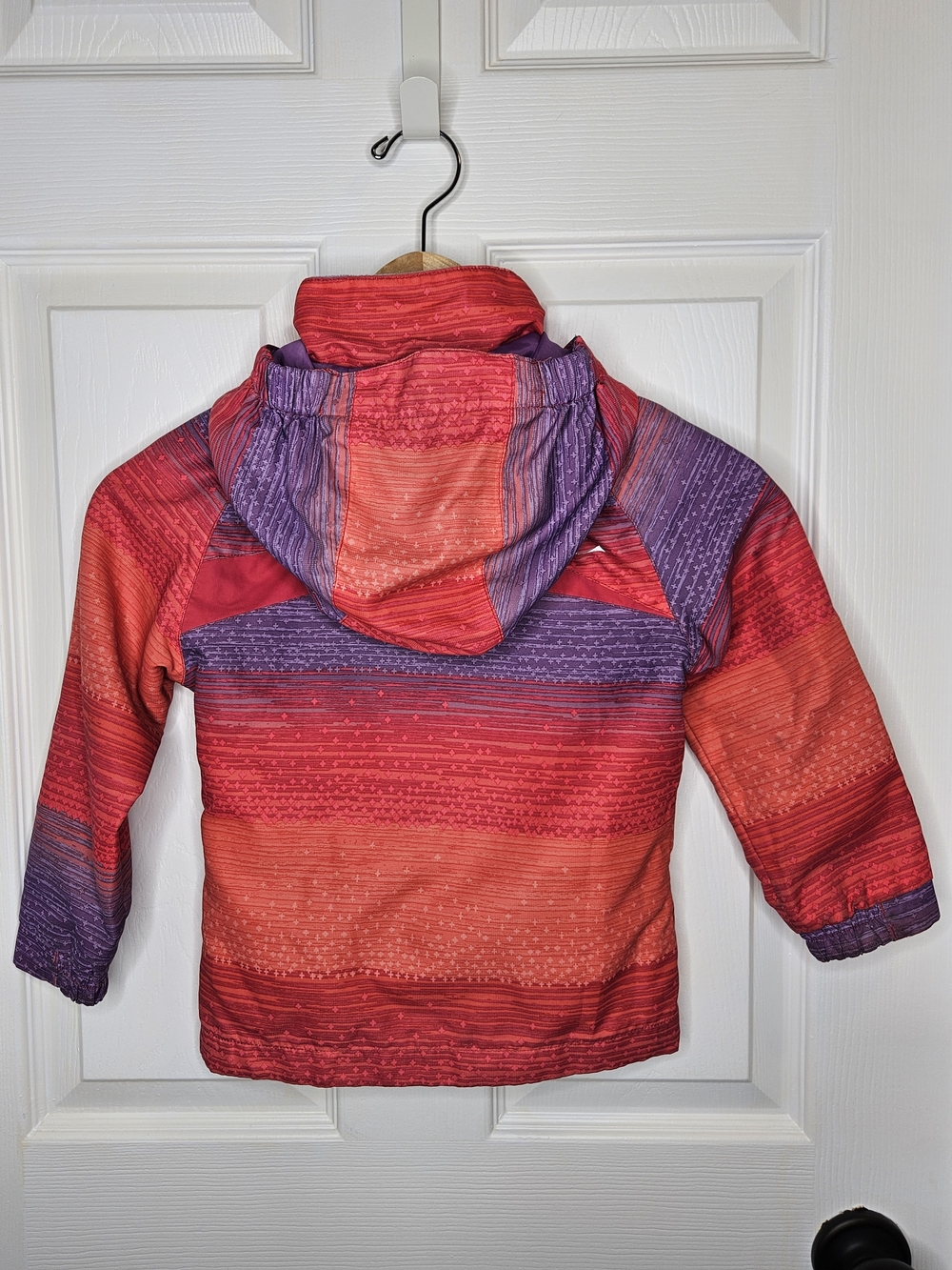 Paradox Girls Water Resistant Jacket Hooded Lightweight Coat Red Purple XS - Picture 3 of 16